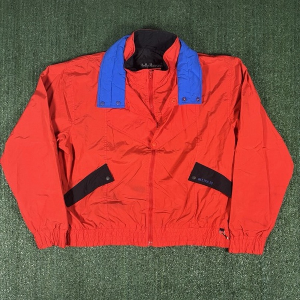 Helly‎ Hansen Windbreaker Jacket Mens XL Red Vintage 90s Lifa III Good Condition